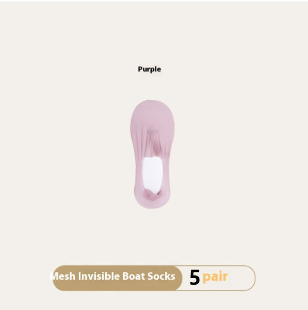 Women's Summer Invisible Socks – Thin, Breathable & Traceless Comfort