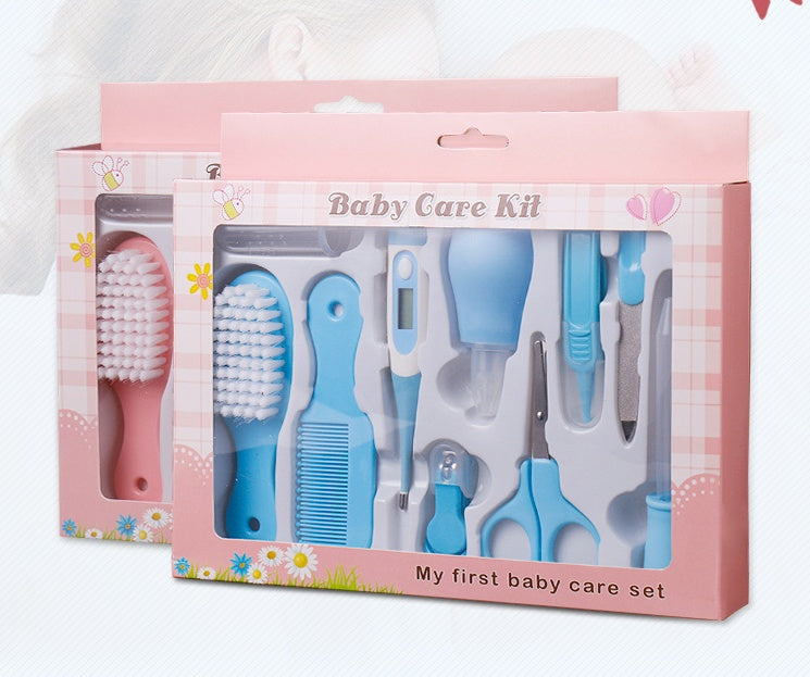 10-Piece Baby Care Set: Thermometer, Nail Clippers, Feeding & Nasal Care