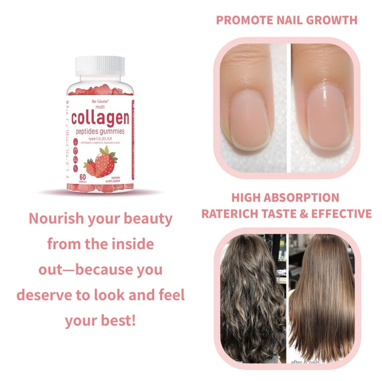 Re Lierre-Collagen Peptide Gummies – Tasty & Effective Support for Skin, Hair, Nails & Joints