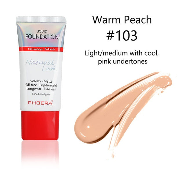 PHOERA - Matte Silky Liquid Foundation – Flawless & Long-Lasting Coverage