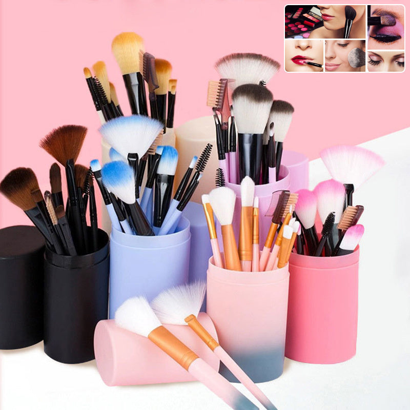 12PCS Makeup Brush Set – Blush, Eyeshadow, Highlighter