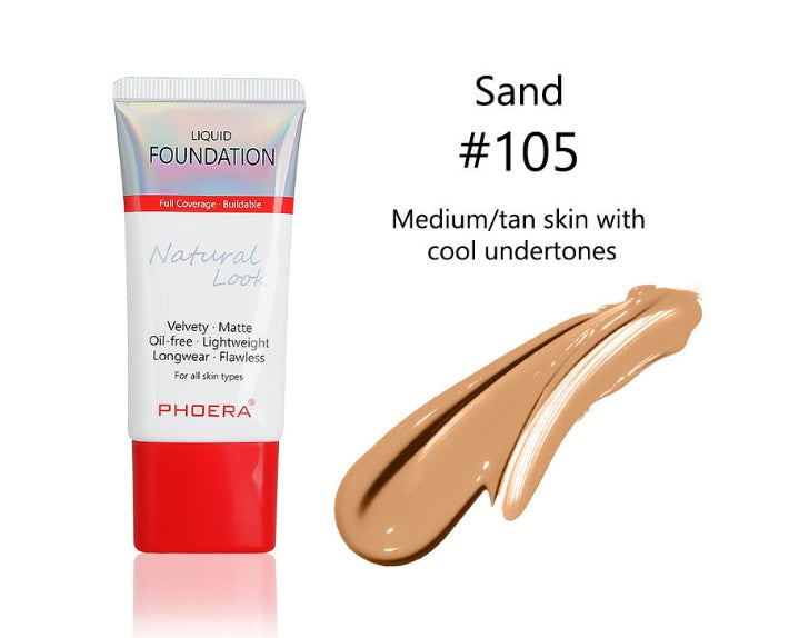 PHOERA - Matte Silky Liquid Foundation – Flawless & Long-Lasting Coverage