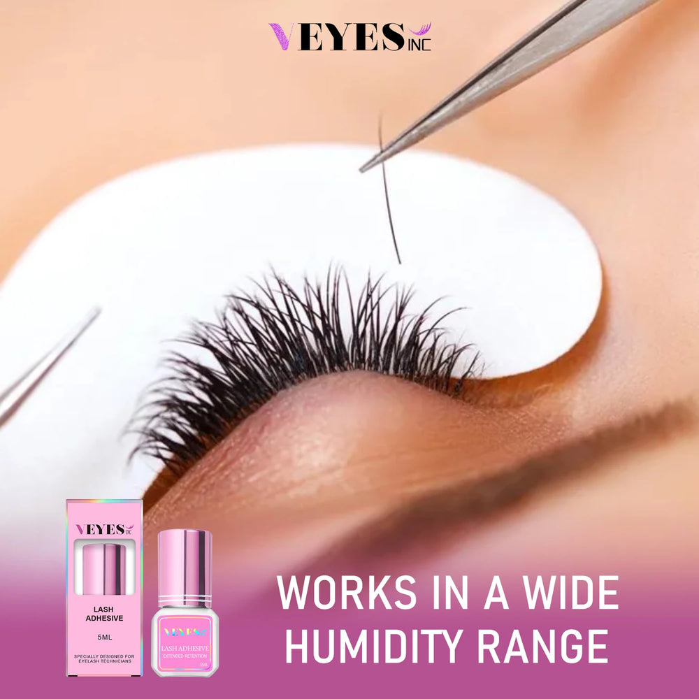 VEYES -Inc Eyelash Extension Glue – 0.3s Fast Drying, 7-Week Retention, Clear Adhesive ✨