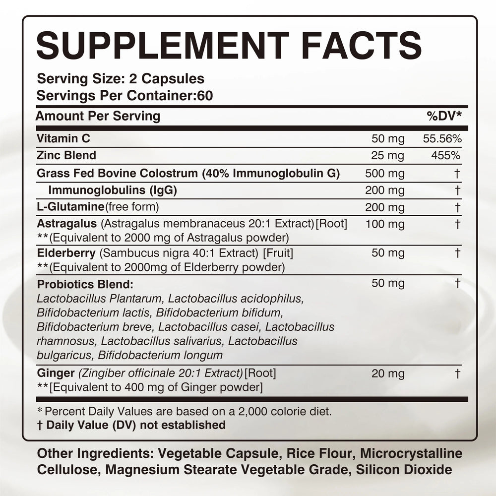 Colostrum Capsules – Immune Support, Gut Health & Muscle Recovery (120 Count) 💪🌿