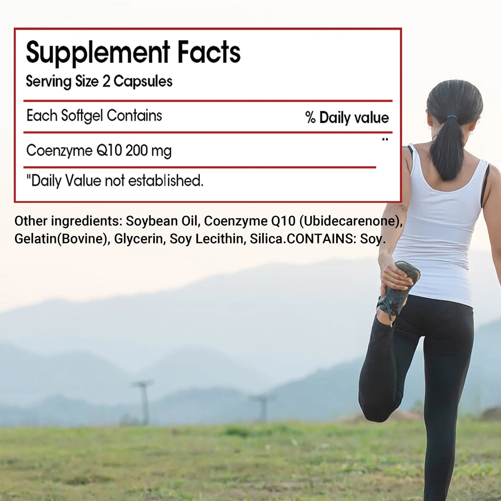 Coenzyme Q10 200mg – Circulation, Energy & Heart Health Support – 120 Capsules