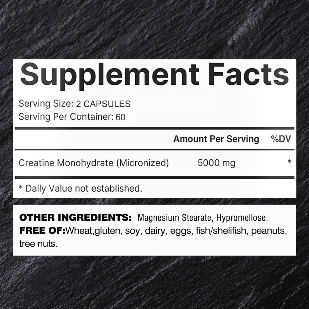 Power Up Your Performance – 120 Creatine Capsules for Strength, Stamina & Recovery