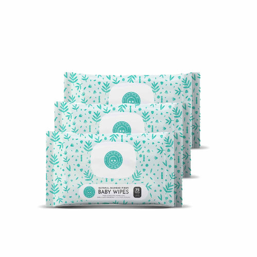 Bamboo Baby Wipes- 3 Packs of 75 Wipes