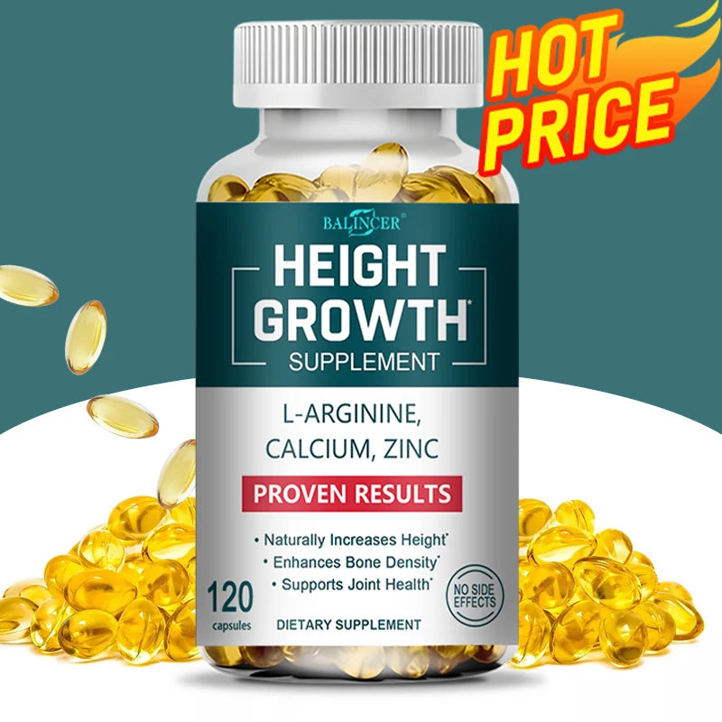 📏 BALINCER -Height Growth Supplement – Bone Strength, Joint Support & Natural Growth (120 Capsules) 📏