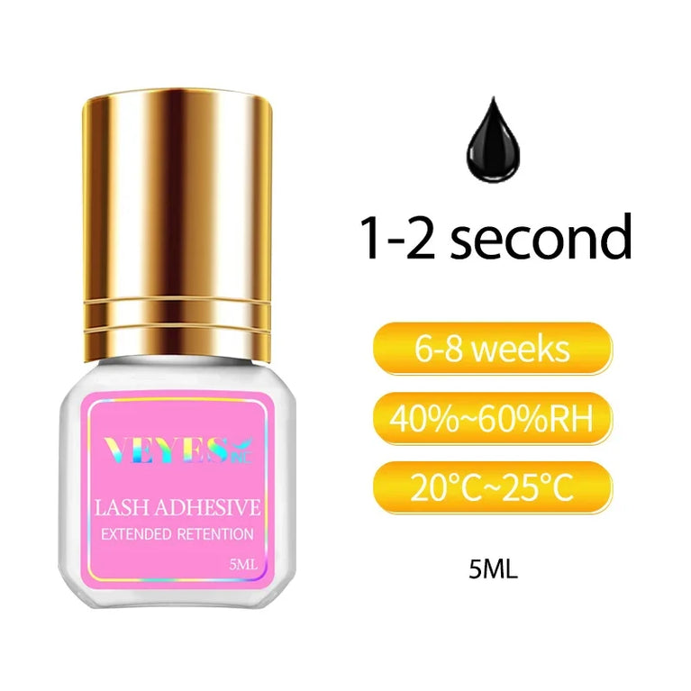 VEYES -Inc Eyelash Extensions Glue – Fast Drying, Long-Lasting & Strong Hold