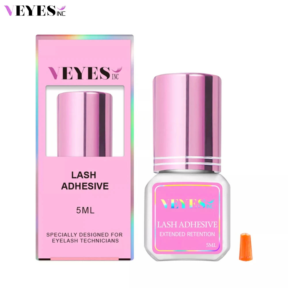 VEYES -Inc Professional Eyelash Extension Glue – 1 Sec Drying, 4-6 Weeks Retention, Clear Lash Adhesive