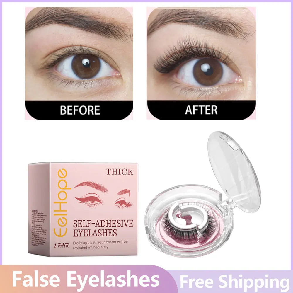 1 Pair Natural False Eyelashes – Handmade Thin Band Wispy Extensions for Cosplay & Fashion