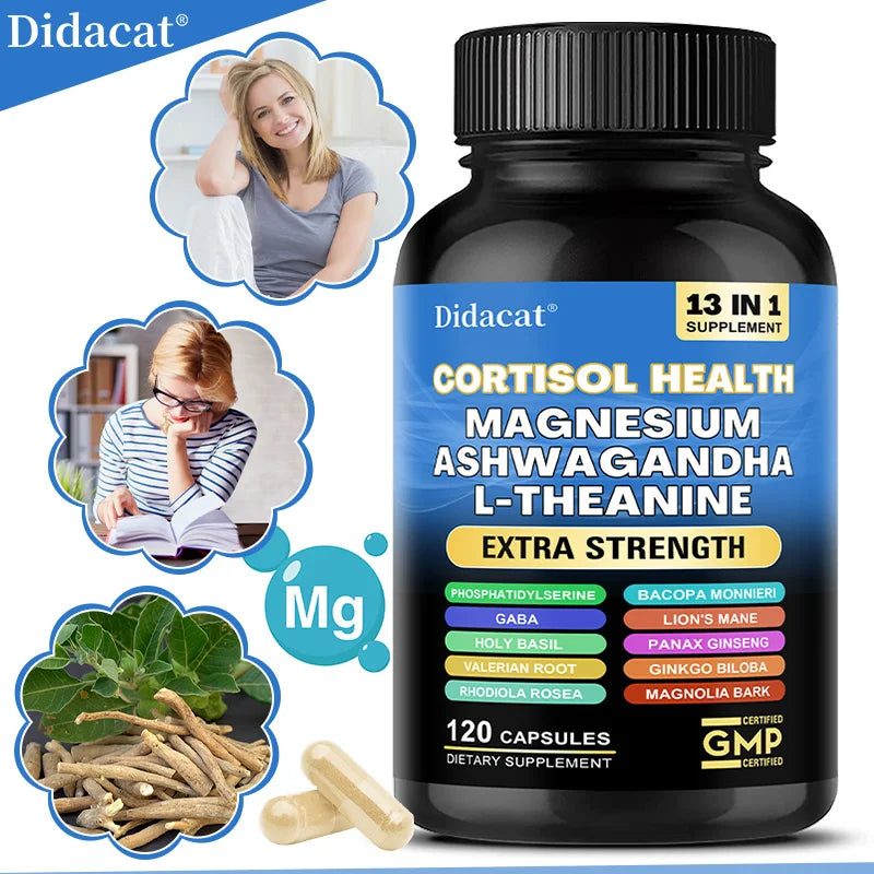 13-in-1 Cortisol Balance Capsules – Stress Relief, Brain Health & Mood Support