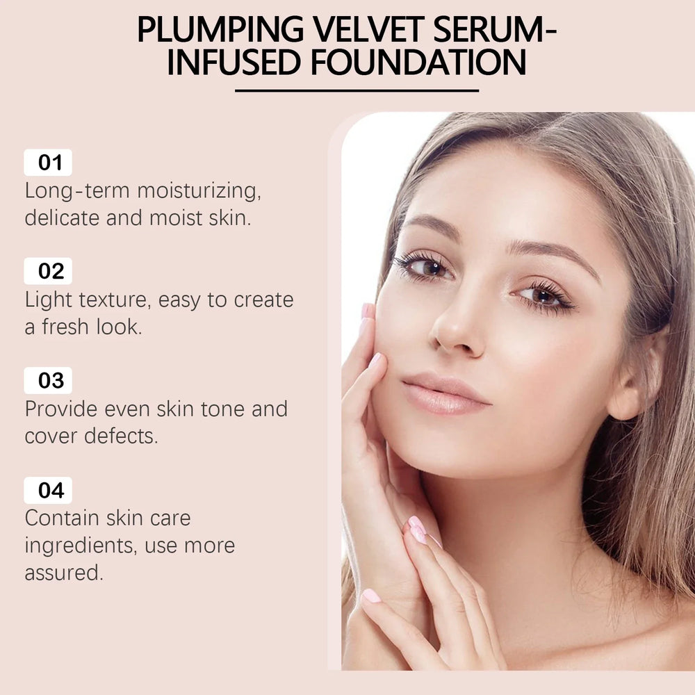 ✨ 3PCS Waterproof Full Coverage Liquid Foundation – Long-Lasting, Moisturizing & Crease-Free Makeup (30ml Each) ✨