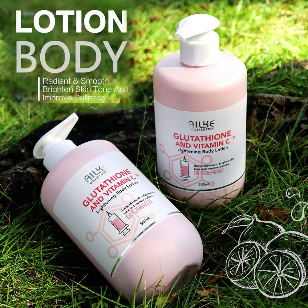 AILKE Vitamin C & Glutathione Brightening Body Lotion – Even Skin Tone & Glow for Neck, Elbows, Armpits, and Legs