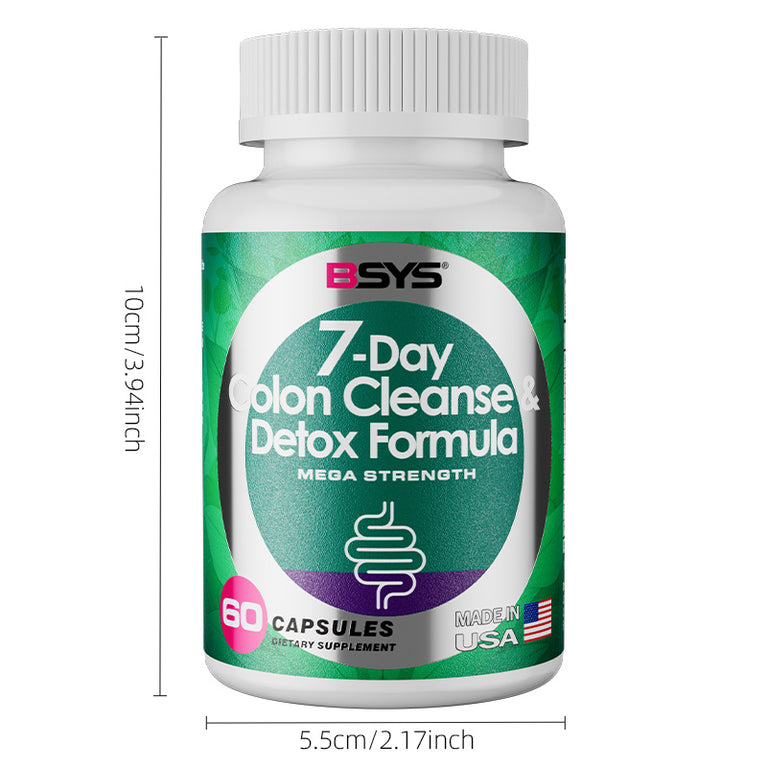 BSYS 7-Day Colon Cleanse & Detox – Gentle, Effective & Natural Digestive Support (60 Capsules)