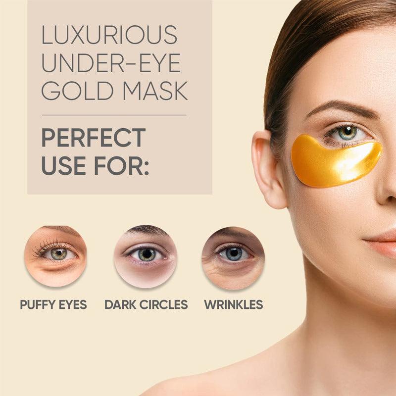 CARVENCHY 24K Gold Eye Mask – Puffiness & Wrinkle Reduction Treatment